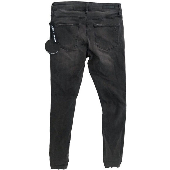 Articles of Society Women’s Skinny Jeans Size 24 Gray Black  Raw Hem - Picture 4 of 10